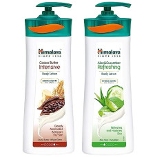Deals and Offers on - Himalaya Herbals Aloe and Cucumber Refreshing Body Lotion, 400ml And Himalaya Herbals Cocoa Butter Intensive Body Lotion, 400ml Deals, Discounts & Offers on - Himalaya Herbals Aloe and Cucumber Refreshing Body Lotion, 400ml And Himalaya Herbals Cocoa Butter Intensive Body Lotion, 400ml