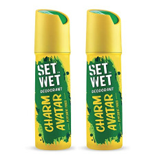 Deals and Offers on - SET WET Deodorant For Men Charm Avatar Peppermint Punch, 150ml (Pack of 2) Deals, Discounts & Offers on - SET WET Deodorant For Men Charm Avatar Peppermint Punch, 150ml (Pack of 2)