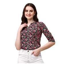 Deals, Discounts & Offers on Laptops - Wedani Women's Casual Puff Sleeves V Neck Foral Top