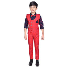 Deals and Offers on - AHHAAAA Kids Ethnic Cotton Blend Waistcoat Pant Shirt Deals, Discounts & Offers on - AHHAAAA Kids Ethnic Cotton Blend Waistcoat Pant Shirt