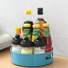 Deals and Offers on - Spenfrone Multi-Purpose 360 Rotating Organizer Tray/Kitchen Organizer/Multi- Function Rotating Tray/Cosmetics Organizer (Blue, Pack of 1, Plastic) Deals, Discounts & Offers on - Spenfrone Multi-Purpose 360 Rotating Organizer Tray/Kitchen Organizer/Multi- Function Rotating Tray/Cosmetics Organizer (Blue, Pack of 1, Plastic)