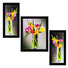 Deals and Offers on - Indianara 3 Piece Set of Framed Wall Hanging Art-Multicolour Deals, Discounts & Offers on - Indianara 3 Piece Set of Framed Wall Hanging Art-Multicolour