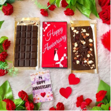 Deals, Discounts & Offers on Food and Health - Expelite Happy Anniversary Chocolate Bar Gift for Boyfriend -100 gm Happy Anniversary Chocolate gift Box