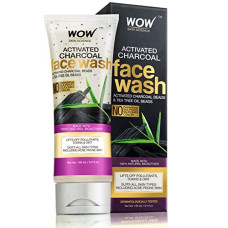 Deals, Discounts & Offers on  - [Buy 1 Get 1 Free ] WOW Activated Charcoal infused with Activated Charcoal Beads No Parabens & Sulphate Face Wash (100mL)
