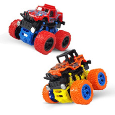 Deals, Discounts & Offers on  - NHR 4WD 360 Degree Mini Monster Trucks Friction Powered Cars for Kids Big Rubber Tires Baby Boys Super Cars Blaze Truck