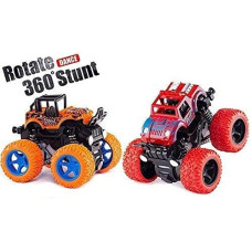 Deals, Discounts & Offers on  - PRIME DEALS Big Size 4WD Monster Truck Cars Push and Go Toy Trucks Friction Powered Cars Truck 360 Degree Stunt 4wd Cars Push go Truck