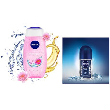 Deals and Offers on - NIVEA Shower Gel, Water Lily & Oil Body Wash, Women, 250ml And NIVEA Men Roll-On Deodorant, Cool Kick, 50ml Deals, Discounts & Offers on - NIVEA Shower Gel, Water Lily & Oil Body Wash, Women, 250ml And NIVEA Men Roll-On Deodorant, Cool Kick, 50ml