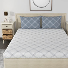 Deals and Offers on - HUESLAND by Ahmedabad Cotton 186 TC King Size Bedsheet Cotton with 2 Pillow Covers | 108 x 108 inches Deals, Discounts & Offers on - HUESLAND by Ahmedabad Cotton 186 TC King Size Bedsheet Cotton with 2 Pillow Covers | 108 x 108 inches