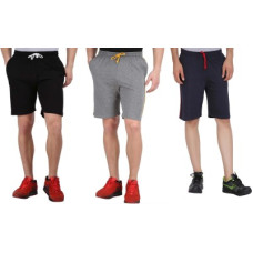 Deals, Discounts & Offers on  - [Sizes M, L, XXL] MADMANPack of 3 Solid Men Multicolor Basic Shorts