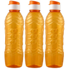Deals and Offers on - Kuber Industries Plastic 3 Pieces Fridge Water Bottle Set with Flip Cap (1000ml, Orange)-KUBERMART1397 Deals, Discounts & Offers on - Kuber Industries Plastic 3 Pieces Fridge Water Bottle Set with Flip Cap (1000ml, Orange)-KUBERMART1397