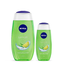 Deals, Discounts & Offers on  - NIVEA Lemon & Oil Body Wash, Pampering Care With Refreshing Scent Of Lemon, Home & Travel Kit, 250ml+ 125ml