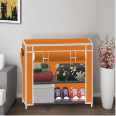 Deals and Offers on Furniture - XENABO 2 Layer Solid Fancy Color PP Collapsible Wardrobe(Finish Color - A2 Orange, DIY(Do-It-Yourself)) Deals, Discounts & Offers on Furniture - XENABO 2 Layer Solid Fancy Color PP Collapsible Wardrobe(Finish Color - A2 Orange, DIY(Do-It-Yourself))