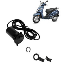 Deals and Offers on - Autokraftz Black Waterproof Without Switch Bike/Cycle Mobile Charger Handle Honda Activa Deals, Discounts & Offers on - Autokraftz Black Waterproof Without Switch Bike/Cycle Mobile Charger Handle Honda Activa