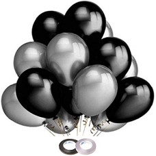 Deals and Offers on - AMFIN 10-inch Metallic Balloons Black & silver Deals, Discounts & Offers on - AMFIN 10-inch Metallic Balloons Black & silver