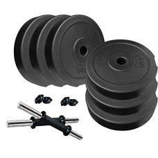Deals, Discounts & Offers on  - Simran Sports Dumbbell Set, Gym Dumbbell Plates, 12KG Gym Weight For Home Gym Fitness With 1 Pair Pvc Dumbbell Rods (3KGx4)