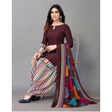 Deals, Discounts & Offers on  - SirilUnstitched Crepe Salwar Suit Material Checkered, Floral Print, Printed, Geometric Print