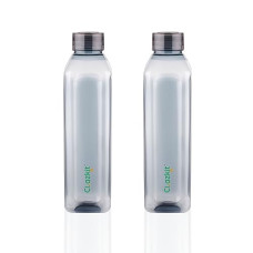 Deals and Offers on - Clazkit Venice Plastic Water Bottle Pack of 2, Black -1 Litre Deals, Discounts & Offers on - Clazkit Venice Plastic Water Bottle Pack of 2, Black -1 Litre