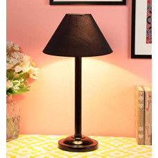 Deals and Offers on - Ntu-109 Black Cotton Shade Table lamp with Metal Base by tu casa Holder Type e-27 (Bulb not Included) Deals, Discounts & Offers on - Ntu-109 Black Cotton Shade Table lamp with Metal Base by tu casa Holder Type e-27 (Bulb not Included)