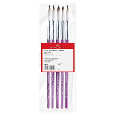 Deals, Discounts & Offers on  - Faber-Castell 116121 TRI Grip Synth Hair Round Size 12 PCK-5