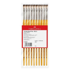 Deals and Offers on - Faber-Castell TRI Grip Synth Hair Flat Size 2 PCK-10 Deals, Discounts & Offers on - Faber-Castell TRI Grip Synth Hair Flat Size 2 PCK-10