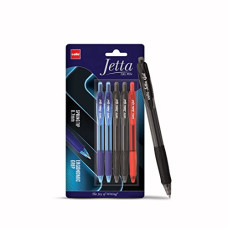 Deals, Discounts & Offers on Electronics - Cello Jetta Gel pens | 2 blue, 2 black, 1 red pen|Jumbo refill ball pen| Retractable gel pen set