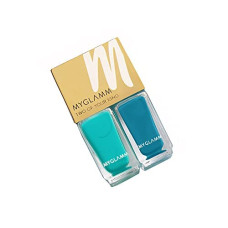 Deals, Discounts & Offers on Beauty Care - MyGlamm 2IN1 Nail Paint Glossy Finish-Poolside Soiree-2X5ml