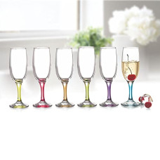 Deals and Offers on - CELLO Elegance Glass Champagne Tumblers, Set of 6, 210ml, Multicolour Deals, Discounts & Offers on - CELLO Elegance Glass Champagne Tumblers, Set of 6, 210ml, Multicolour