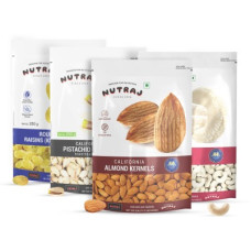 Deals and Offers on Food and Health - Nutraj Daily Needs Combo 250gm Each (Pack of 4) Pistachios, Cashews, Almonds, Raisins(4 x 250 g) Deals, Discounts & Offers on Food and Health - Nutraj Daily Needs Combo 250gm Each (Pack of 4) Pistachios, Cashews, Almonds, Raisins(4 x 250 g)
