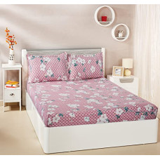 Deals and Offers on - Amazon Brand - Solimo Polyester Lavender Bloom Double Bedsheet with 2 Pillow Cover, Multicolor, 120 GSM Deals, Discounts & Offers on - Amazon Brand - Solimo Polyester Lavender Bloom Double Bedsheet with 2 Pillow Cover, Multicolor, 120 GSM