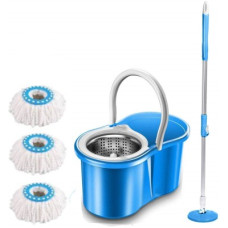 Deals and Offers on - GTE Easy Magic Floor Mop 360 Bucket Sheep Steel with 3 Micro Fiber Refills Mop Set(Multicolor) Deals, Discounts & Offers on - GTE Easy Magic Floor Mop 360 Bucket Sheep Steel with 3 Micro Fiber Refills Mop Set(Multicolor)