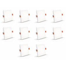 Deals and Offers on - Crompton 5W 3-in-1 Color LED Recessed Square Panel Light_ Pack of 10 Deals, Discounts & Offers on - Crompton 5W 3-in-1 Color LED Recessed Square Panel Light_ Pack of 10