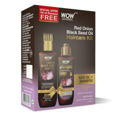 Deals and Offers on Beauty Care - WOW Skin Science Onion Hair Oil With Black Seed Oil Extracts + Onion Oil Shampoo Hair Care Kit - Net Vol 300mL Deals, Discounts & Offers on Beauty Care - WOW Skin Science Onion Hair Oil With Black Seed Oil Extracts + Onion Oil Shampoo Hair Care Kit - Net Vol 300mL