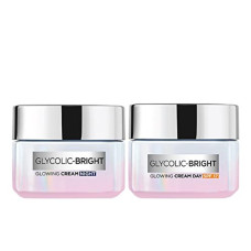 Deals and Offers on - L'Oreal Paris Glycolic bright Day Cream with SPF17, 15 mL + Glycolic Bright Glowing Night Cream, 15 mL, Regime Pack of 2 Deals, Discounts & Offers on - L'Oreal Paris Glycolic bright Day Cream with SPF17, 15 mL + Glycolic Bright Glowing Night Cream, 15 mL, Regime Pack of 2