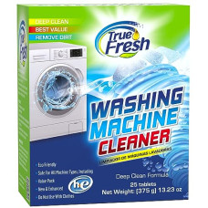 Deals, Discounts & Offers on  - True Fresh Washing Machine Cleaner Tablets, 25 Solid Deep Cleaning Tablet, Finally Clean All Washer Machines Including HE Front Loader Top Load