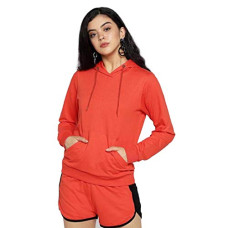 Deals, Discounts & Offers on Women - Bewakoof Women's Solid Regular Fit Full Sleeve Cotton Poly Hoodies