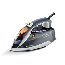 Deals and Offers on Irons - Crompton FabriAutoTech 2200 Watt Steam Iron|Feather Touch Digital LED Fabric Temperature Control|3 Ways Auto Shut-off|Scratch Resistant Ceramic Coating| 400 Ml water Tank|Anti-Drip|Self Clean Function Deals, Discounts & Offers on Irons - Crompton FabriAutoTech 2200 Watt Steam Iron|Feather Touch Digital LED Fabric Temperature Control|3 Ways Auto Shut-off|Scratch Resistant Ceramic Coating| 400 Ml water Tank|Anti-Drip|Self Clean Function