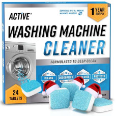Deals, Discounts & Offers on  - ACTIVE Washing Machine Cleaner Descaler 24 Pack - Deep Cleaning Tablets For HE Front Loader & Top Load Washer, Clean Inside Drum And Laundry Tub Seal (Washing Machine Cleaner Tablets - 24 Pack)