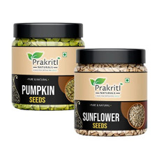 Deals and Offers on - Prakriti Naturals Raw Pumpkin Seeds - 250g and Sunflower Seeds - 250g Deals, Discounts & Offers on - Prakriti Naturals Raw Pumpkin Seeds - 250g and Sunflower Seeds - 250g