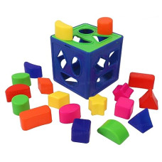 Deals and Offers on - Toyshine Blocks Shape Sorter Cube Building Blocks 18 Holes Matching Box Toys - Multi Deals, Discounts & Offers on - Toyshine Blocks Shape Sorter Cube Building Blocks 18 Holes Matching Box Toys - Multi