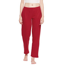 Deals, Discounts & Offers on Women - Clovia Women's Cotton Chic Basic Pyjama With Pocket In Red