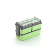 Deals and Offers on - E-COSMOS Lunch Boxe 3 Compartment (Pack of 1, Green&Grey, Plastic), 1400 Milliliter Deals, Discounts & Offers on - E-COSMOS Lunch Boxe 3 Compartment (Pack of 1, Green&Grey, Plastic), 1400 Milliliter
