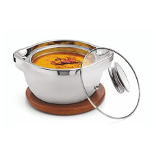 Deals and Offers on - SignoraWare Royal Bliss Casserole Inside Steel with Glass Lid, 1000ml, Set of 1, White Deals, Discounts & Offers on - SignoraWare Royal Bliss Casserole Inside Steel with Glass Lid, 1000ml, Set of 1, White