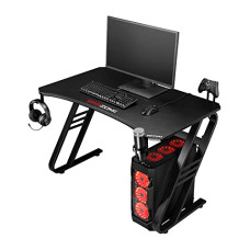 Deals, Discounts & Offers on  - Nitho Warzone Gaming Desk, Table with Game Controller Headset Device Holder Cable Management Steel Frame, Black