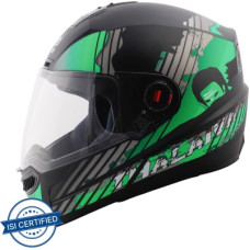 Deals, Discounts & Offers on  - Steelbird SBA-1 Thalaiva Full Face ISI Certified Helmet Fitted Clear Visor Motorbike Helmet(Matt Black Green with Clear Visor)