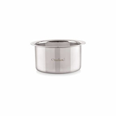 Deals, Discounts & Offers on Cookware - Home Puff Neelam Stainless Steel 12 22G Flat Bottom Tope, 1950 Ml, Silver