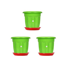 Deals, Discounts & Offers on Gardening Tools - Kraft Seeds 8 Inch Wavy Collar Style Appealing Victoria Flower Planters with Bottom Plate Suitable