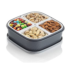Deals and Offers on - Dhananjay Dry Fruit Box 4 Compartments Storage Box For Dry Fruits And Seeds Nut, Multipurpose Storage Box Deals, Discounts & Offers on - Dhananjay Dry Fruit Box 4 Compartments Storage Box For Dry Fruits And Seeds Nut, Multipurpose Storage Box