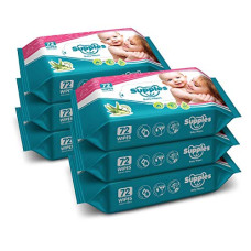 Deals and Offers on Baby Care - Supples Baby Wet Wipes with Aloe Vera and Vitamin E, 72 Pieces, White (Pack of 6) Deals, Discounts & Offers on Baby Care - Supples Baby Wet Wipes with Aloe Vera and Vitamin E, 72 Pieces, White (Pack of 6)