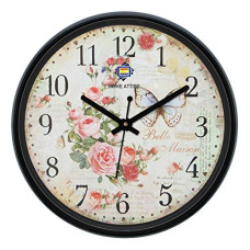 Deals and Offers on - HOME ATTIRE Round Plastic Wall Clock (Black, 30cm X 30cm X 5cm) - HAC-6809 Deals, Discounts & Offers on - HOME ATTIRE Round Plastic Wall Clock (Black, 30cm X 30cm X 5cm) - HAC-6809