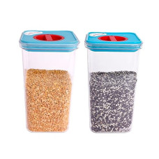 Deals and Offers on - HOMETALES Multi-purpose Container 2300ml each,Blue Lid (2U) Deals, Discounts & Offers on - HOMETALES Multi-purpose Container 2300ml each,Blue Lid (2U)